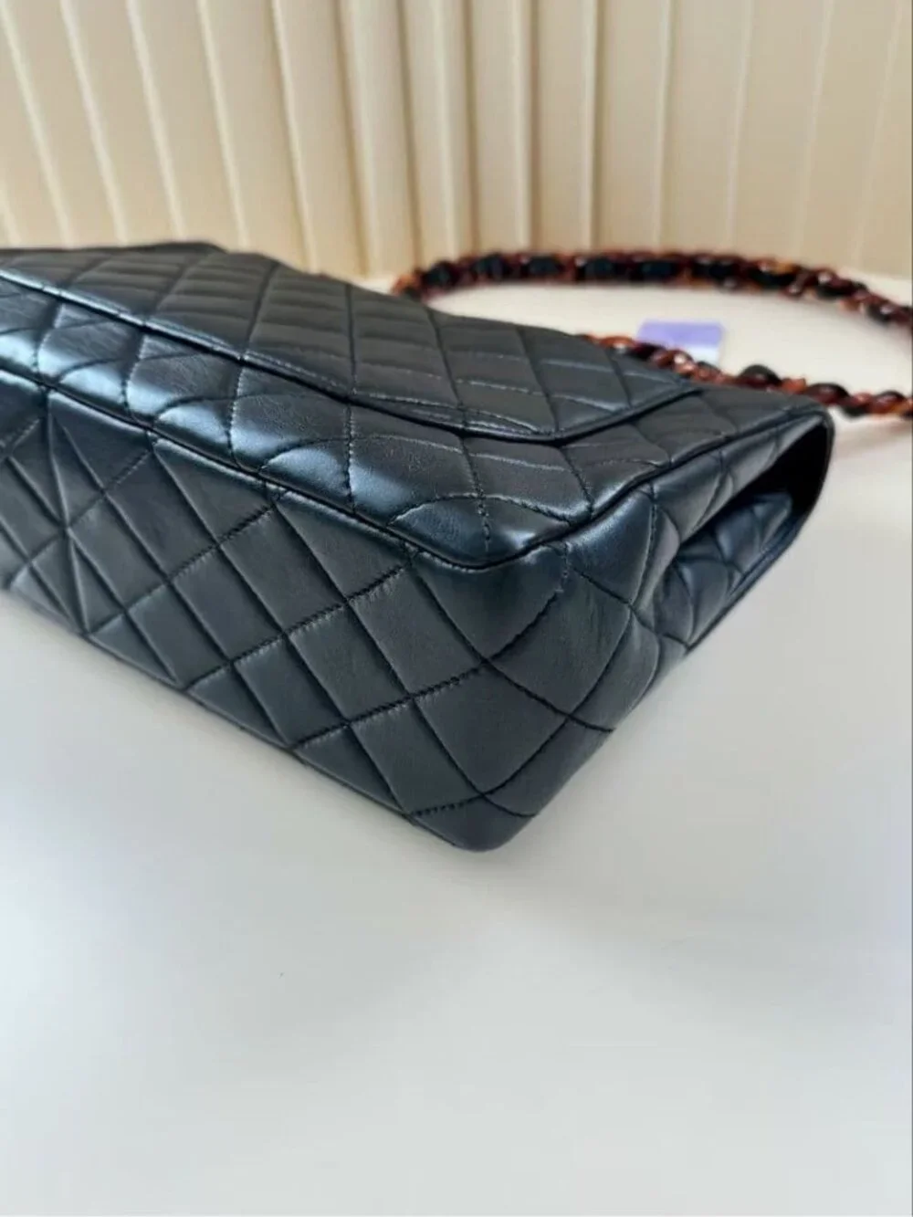 Chanel Tortoiseshell Jumbo Quilted Lambskin